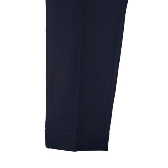Ann Taylor THE ANKLE High Rise Cuffed Pant Slim Leg Navy Sz. 8 Career Preppy New - Picture 7 of 9
